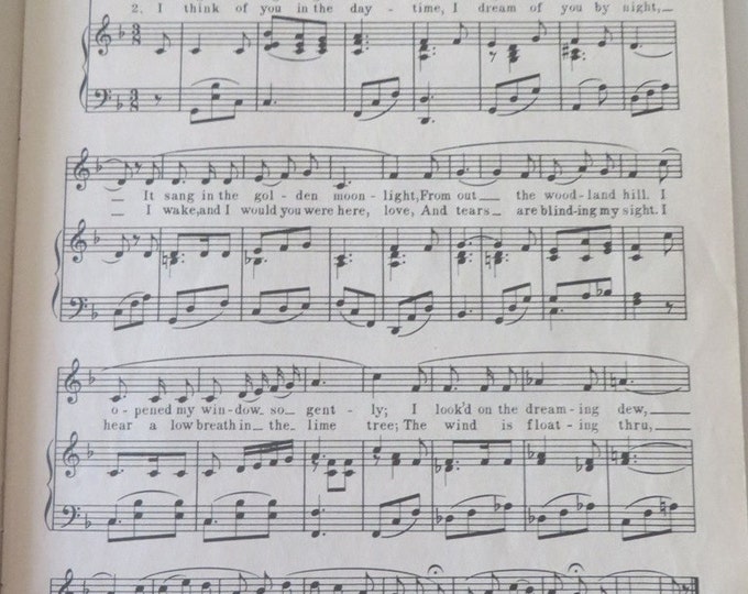 Vintage Sheet Music - 1936 Music Book - Treasure Chest of Songs We Love