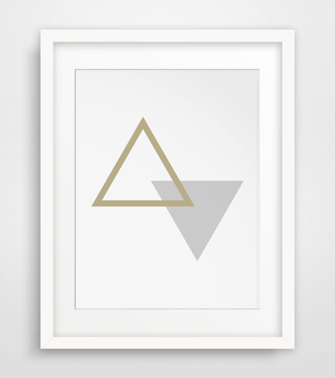 Gold Geometric Wall Art Gold Triangle Decor Geometric Wall