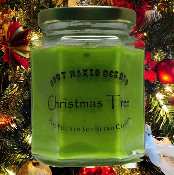 Christmas Tree Candle Blended Soy Candles by IJustMakeScents