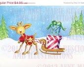 80% OFF Printable Christmas card DIY instant download -Rudy's first time -AMB-605 Il_170x135