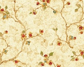 One Yard Bittersweet - Bittersweet in Cream - Cotton Quilt and Home Decor Fabric - Designed by Nancy Halvorsen for Benartex (W936)