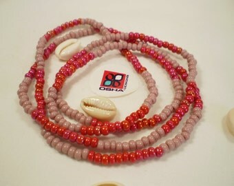 Brown and Carnelian Beaded Necklace for Orisha Oya by OshaDesigns