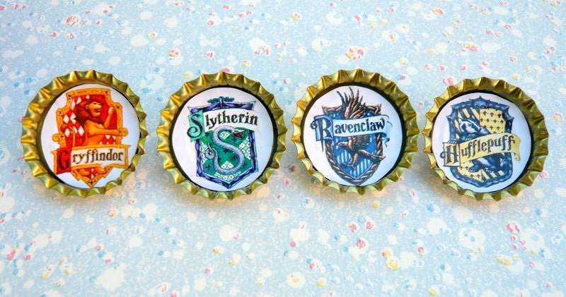 Harry Potter House Badges By Thenerdplace On Etsy