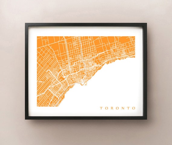 Greater Toronto Area Map Print by CartoCreative on Etsy