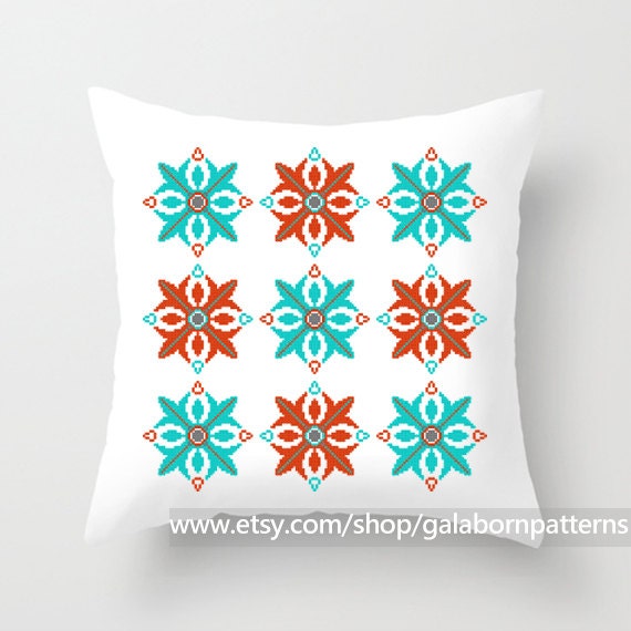 PDF Counted cross stitch pattern for pillow cover Large