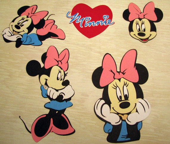 Cricut Die Cut Minnie Mouse set of 4 with title
