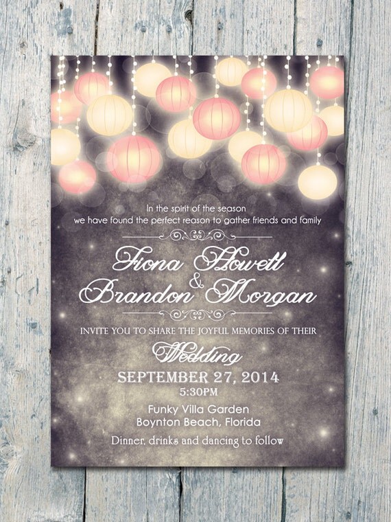 Set of 100 - Love Forever Lamp Wedding Invitation and Reply Card Set - Wedding Stationery - ID406
