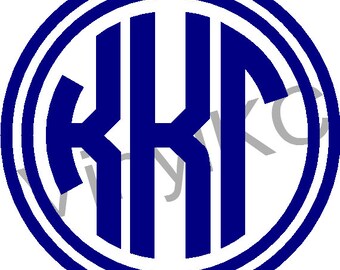 Kappa Kappa Gamma Sticker Greek Monogram Letter 5" *Buy 2 Get 1 Free*