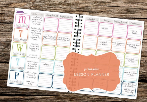 Printable 2015-2016 Lesson Planner Kit - Great for teachers, students ...