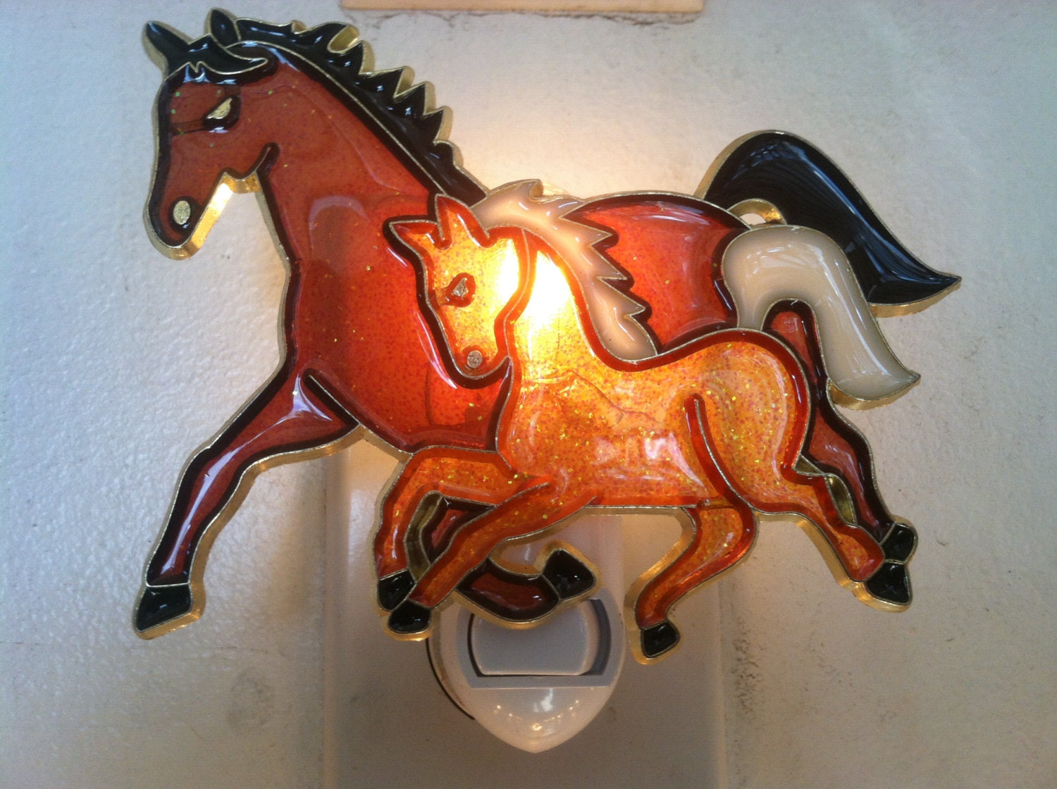 Horse night Light with 4 watt on/off switch