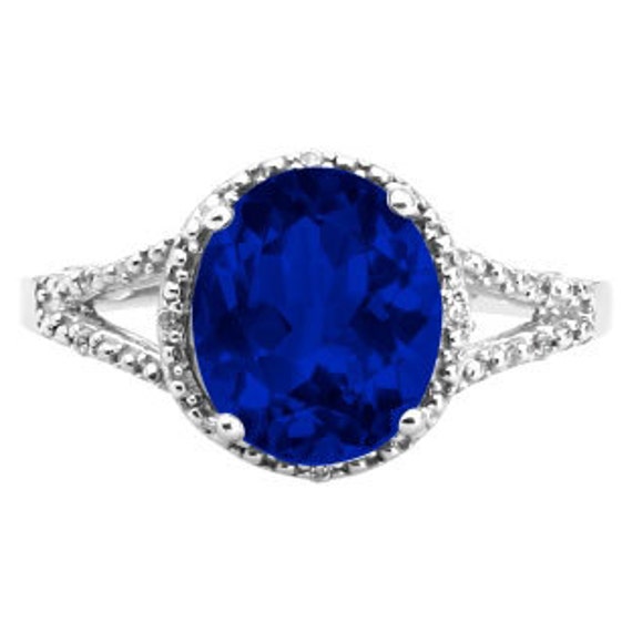 Oval Sapphire White Gold Ring Oval Sapphire White Gold Ring