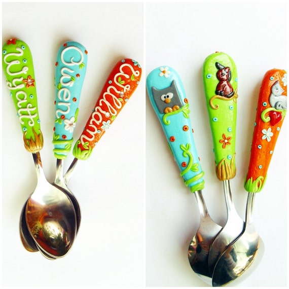 unique baby names middle Handmade Children Size Spoon Gift Middle Unique Personalized Name