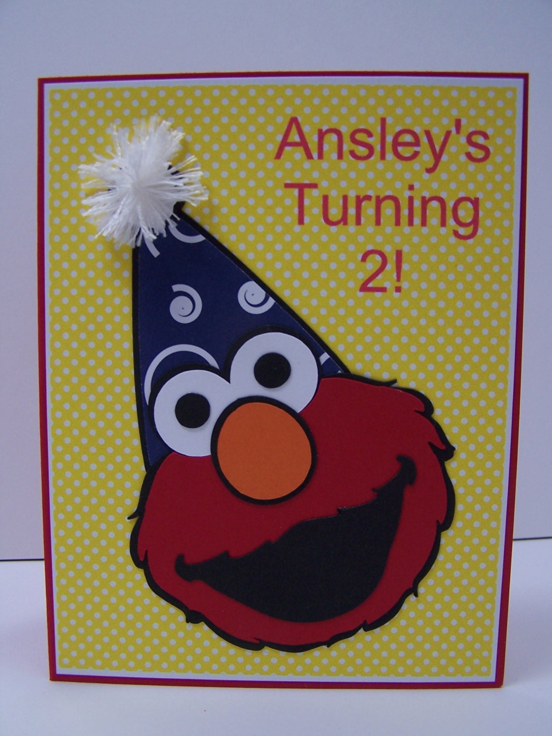 Handmade Greeting Card: Sesame Street Elmo Birthday Card