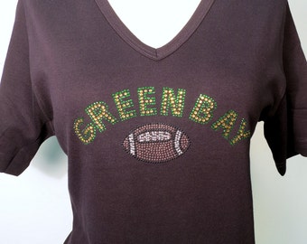 green bay packers rhinestone shirt