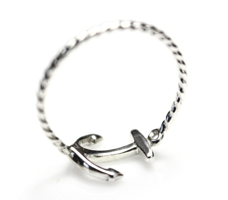 Sterling Silver Anchor Ring Anchor Jewelry Nautical Jewelry