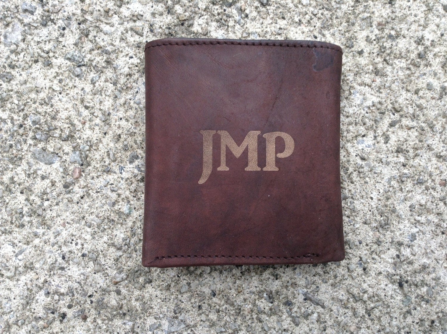 Engraved Genuine Leather Wallet Personalized by PaulyTurnerDesigns