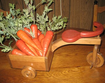 Antique Wood Wagon With Trike, Vintage Handmade. So Cute, OOAK!!!!!!!