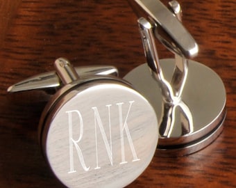 Personalized CuffLinks - Engraved CuffLinks - Groomsmen CuffLinks - Monogrammed Cufflinks - Gifts for Dad - Husband - Gifts for Him - GC797