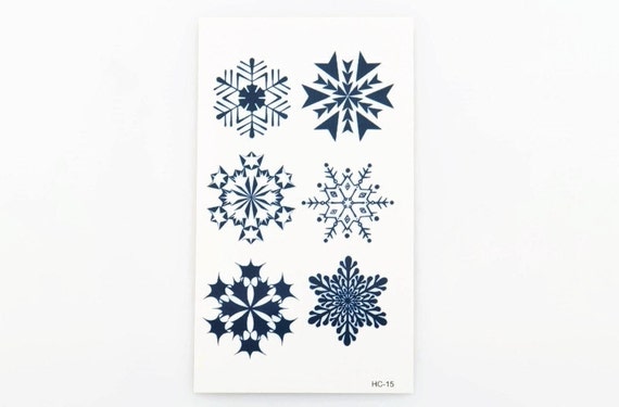 Schneeflocke temporary tattoos tätowierungen satz von lightandco