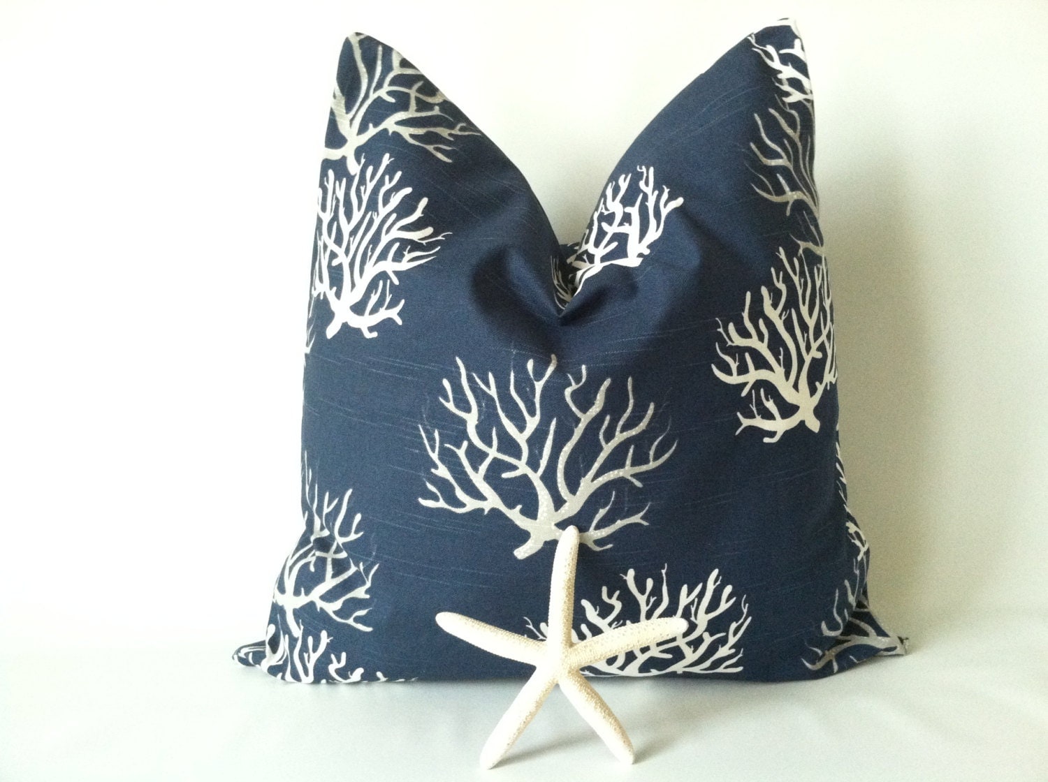 Nautical Navy Pillow Cover 20 x 20 One Beach by ...