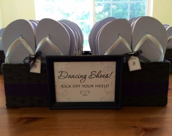 Wedding Reception Flip Flops & Basket for your guests