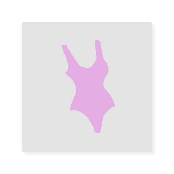Bathing Suit 286 DIY Stencil Clear Plastic by StencilLetter