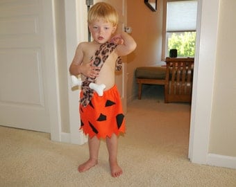 Handmade Bamm Bamm costume for baby or toddler, no hat