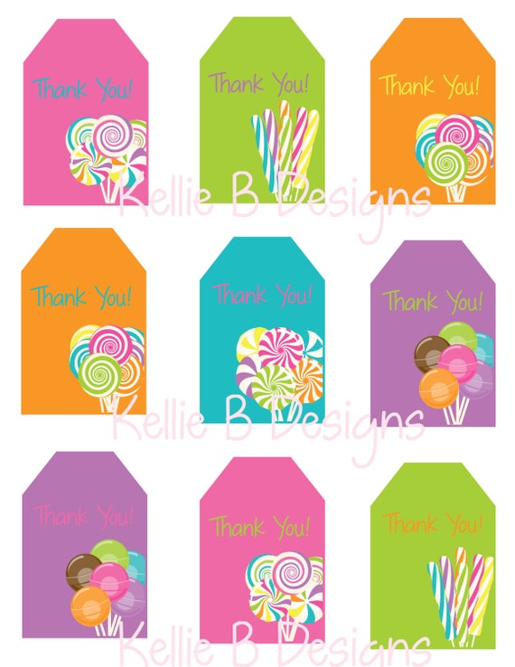 Candy Thank You Printables