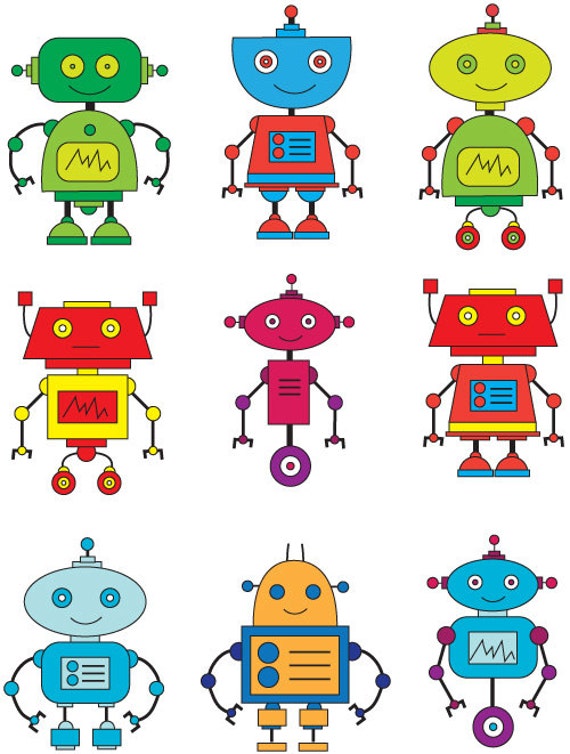 Robot Clip Art Classroom Children Teachers digital art