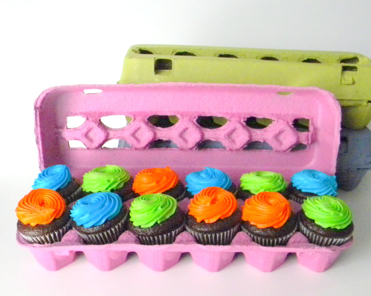 6 Recycled Paper Pulp Easter Egg Cartons Choose Your Colors