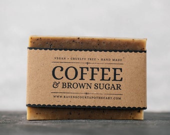 Coffee & Brown Sugar Scrub | Unscented Vegan Soap