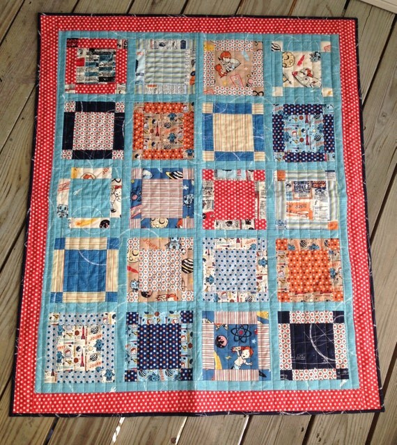 Items similar to Rocket Age Baby/Toddler Quilt on Etsy