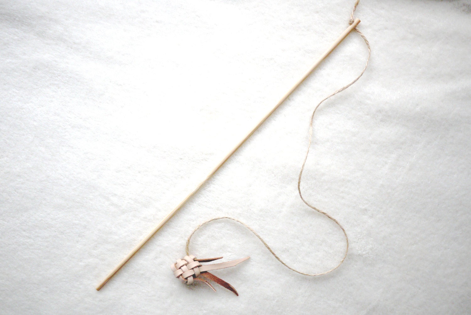 fish on a stick cat toy