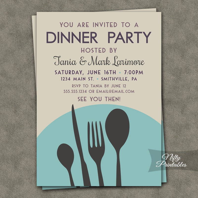 Invitation Card For Dinner Party 8