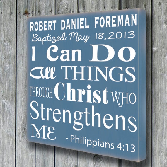 Personalized Baptism Christening Bible Verse SignBaptism