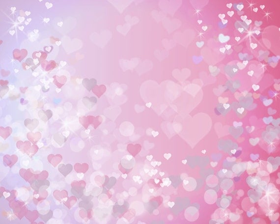 Heart print Heart bokeh Pink heart overlay Heart background