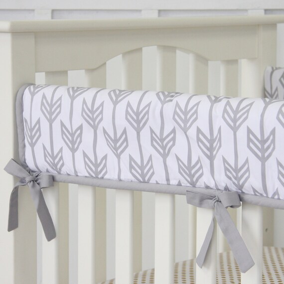 Gray Arrow Crib Rail Cover
