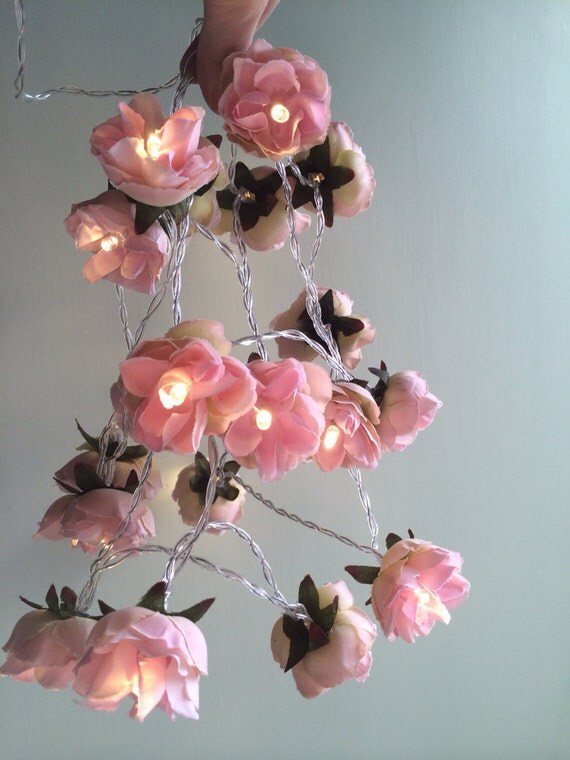 wild roses led fairy lights in vintage blush pink by vintage rose fairy lights