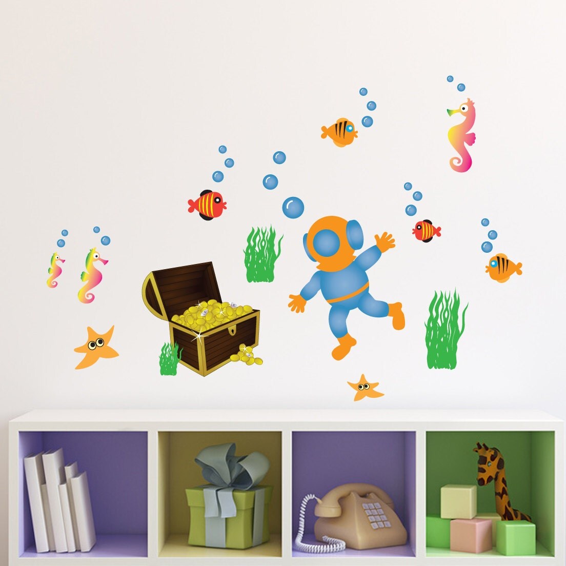 Under The Sea Children's Nursery Bedroom Decal Fish