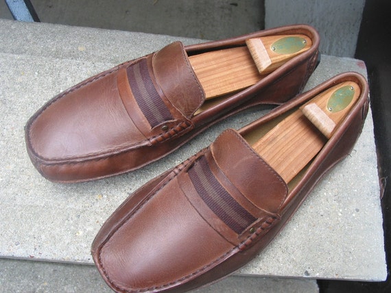 Vintage Dr. Scholl's Used Brown Leather Drivers Loafers 12
