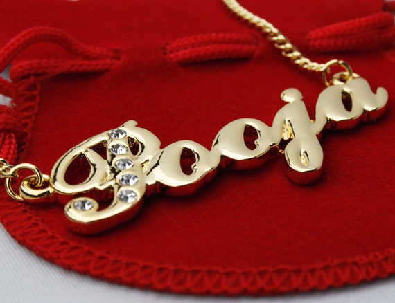 kai name of meaning Gold Name 570x438 Necklace  Personalised Necklace  Pooja Plated 18ct