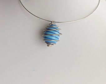 Choker Metal Necklace with Pendant