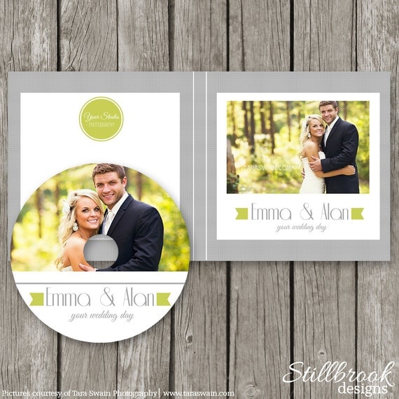 Wedding CD Label Template - DVD Case - CD Sleeve Cover Sticker - CL11
