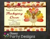 Thanksgiving Dinner Party Invitation - Digital Printable File DIY Il_170x135