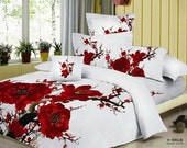 Bedding Flowers 4pc bedding set 3D luxury Duvet/Quilt/comforter cover king queen double bed size sheets Linen pillowcase sets