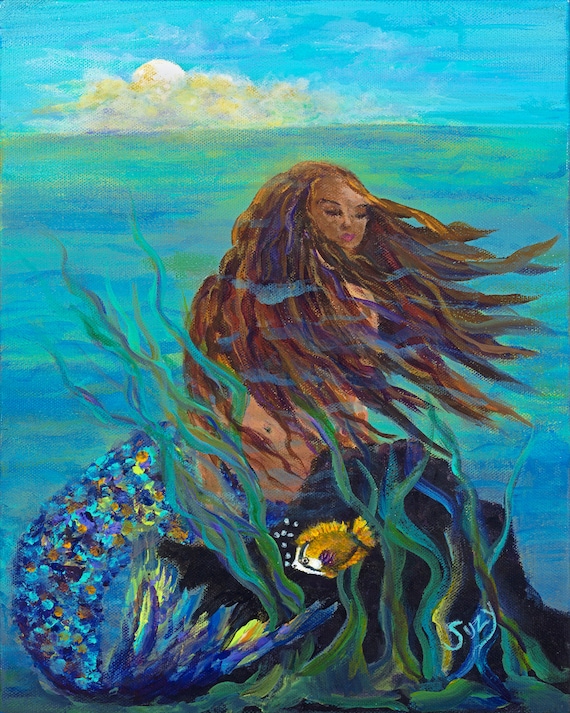 Mystical Mermaid Professional Metal Print by MysticalKauaibySuzy