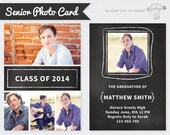 5x7 Male Senior Graduation Announcement Card Photoshop Template Instant Download Il_170x135