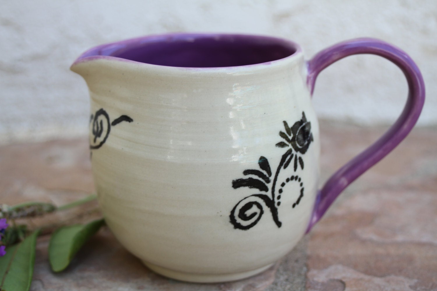 Ceramic Pitcher Handmade Creamer Milk Jug By ManuelaMarinoCeramic   Il Fullxfull.639572399 Onyn 