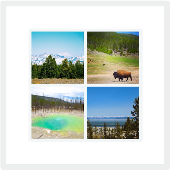 Yellowstone National Park: Framed Collage