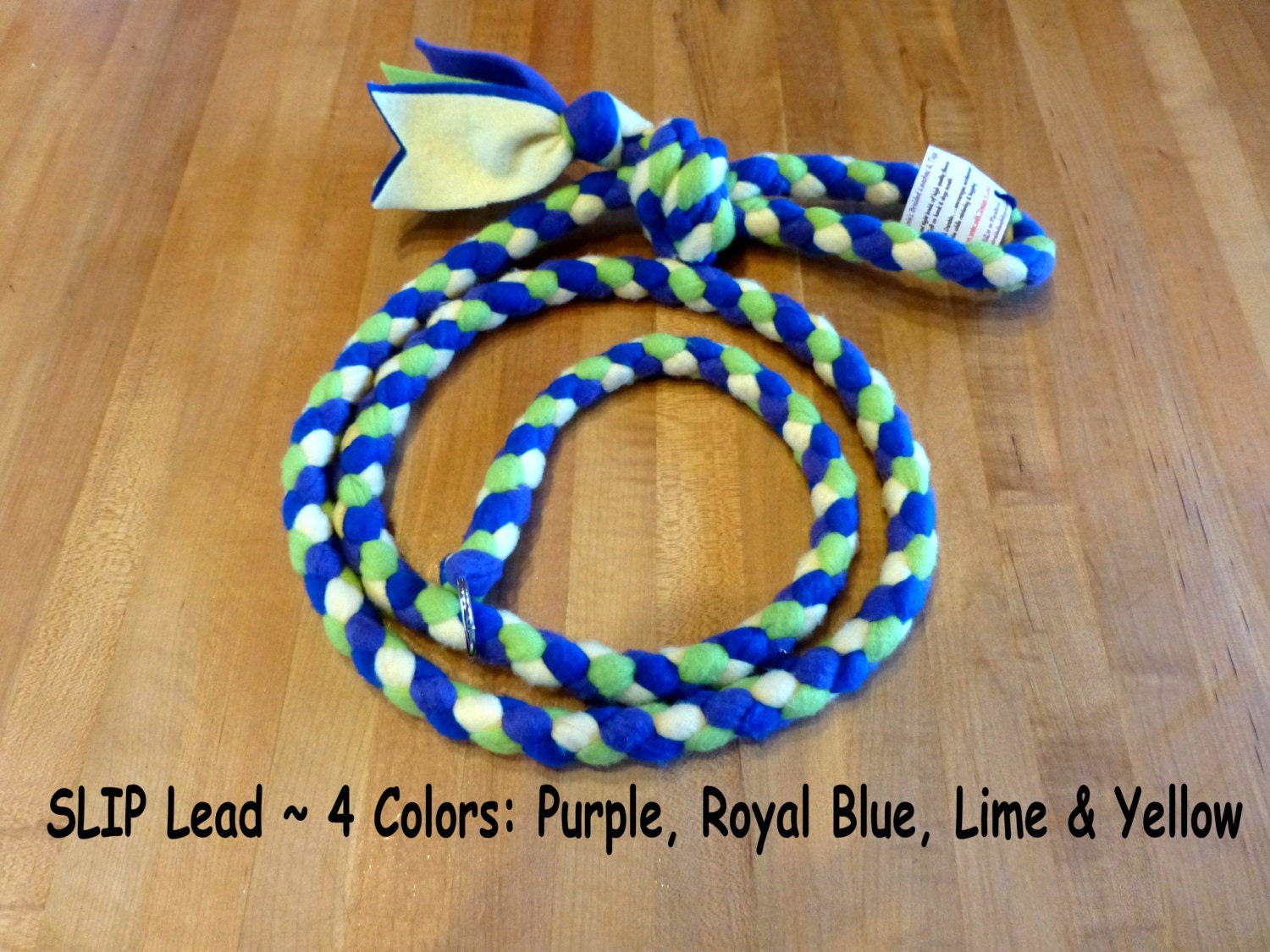 SLIP LEAD Fleece Braided Dog Leash... Flashy Durable